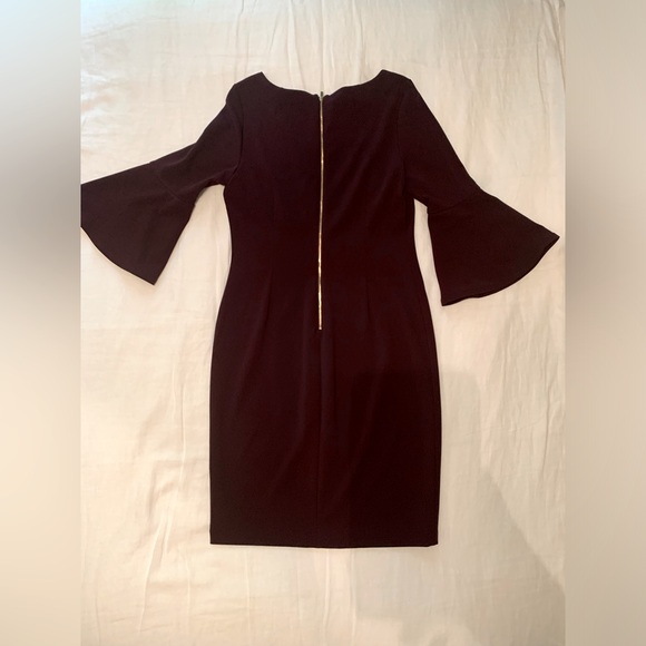 Calvin Klein Dresses & Skirts - Calvin Klein, Size 10, Purple, Cocktail Bell Sleeve Dress, Like New